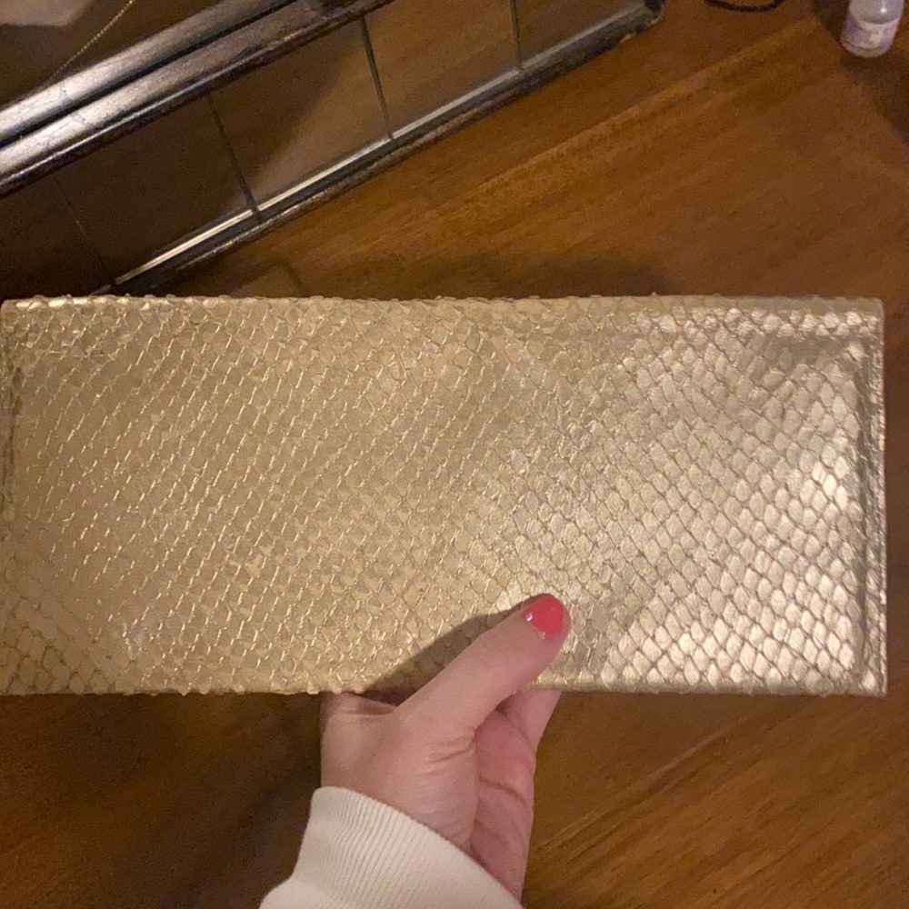 Python Gold Envelope Clutch - image 3
